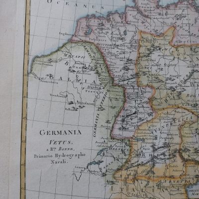 Mapa antiguo siglo XVIII Alemania Germania Vetus 1787 Bonne