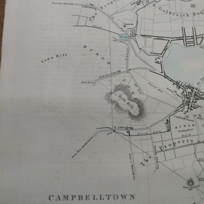 Mapa antiguo Campbelltown Escocia (1832) Desconocido