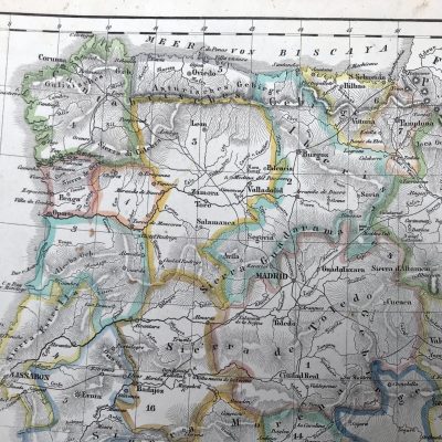 Mapa antiguo siglo XIX España Jan Peeters