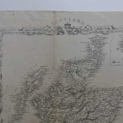 Mapa antiguo siglo XVIII Escocia Raptin Kallis