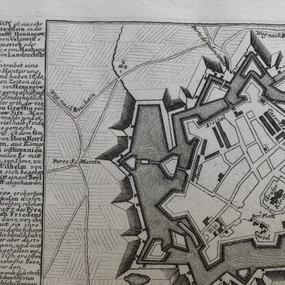 Mapa antiguo siglo XVIII Francia Gabriel Bodenehr