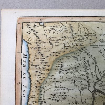 Mapa antiguo siglo XVIII Paraguay Bellin