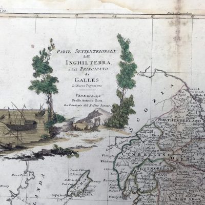Mapa antiguo siglo XVIII Reino Unido Antonio Zatta