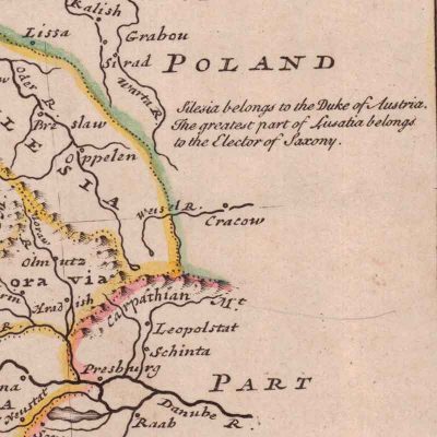 Mapa antiguo siglo XVIII Alemania Desconocido