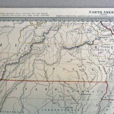 Mapa antiguo siglo XIX Estados Unidos Desconocido