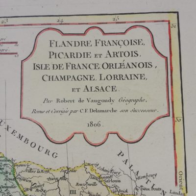 Mapa siglo XIX Francia Vaugondy