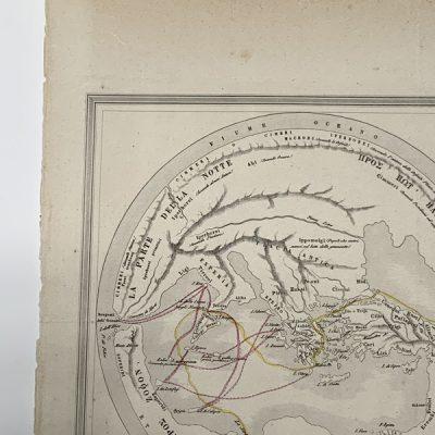 Mapa Mundo antiguo 1850 G. de Cattaneo