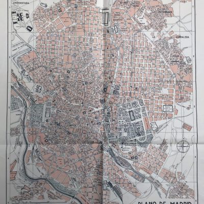Mapa antiguo siglo XX Madrid Juan B Cabrera