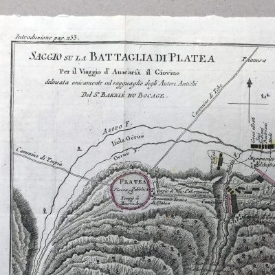 Mapa antiguo siglo XVIII Grecia Bocage