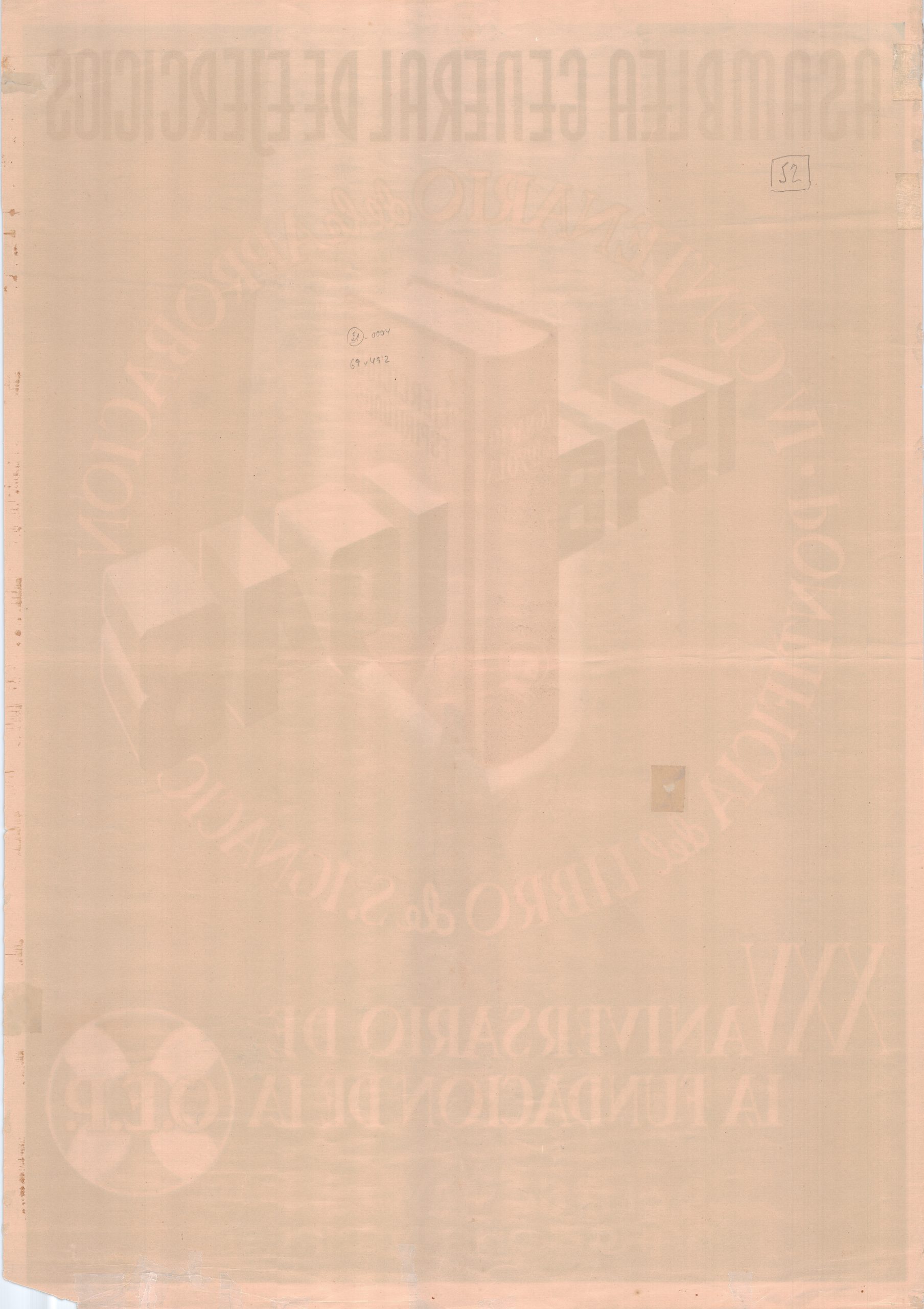 Cartel Publicitario Antiguo Asamblea General de Ejercicios [1948] Montony