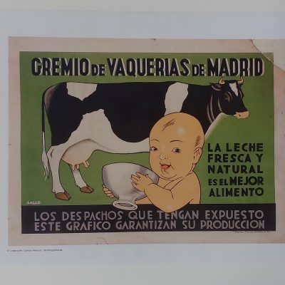 Poster Cartel vintage Gremio Vaquerías de Madrid reproducción Colección Carlos Velasco