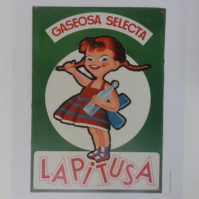 Poster Cartel vintage Gaseosa La Pitusa reproducción Colección Carlos Velasco