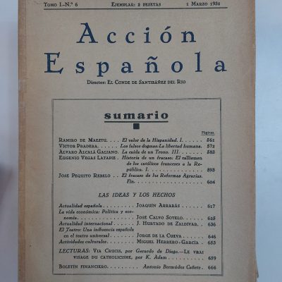Revista Acción Española ( 6 revistas)