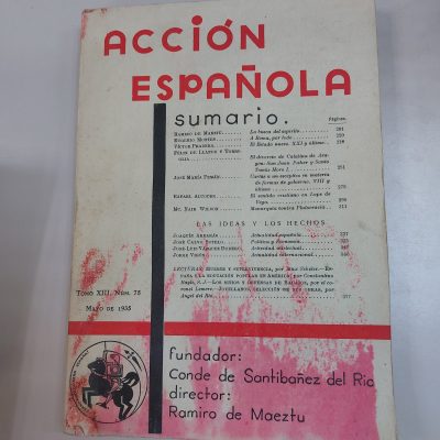 Revista Acción Española. Números de la 68 a la 75 (5 Revistas)