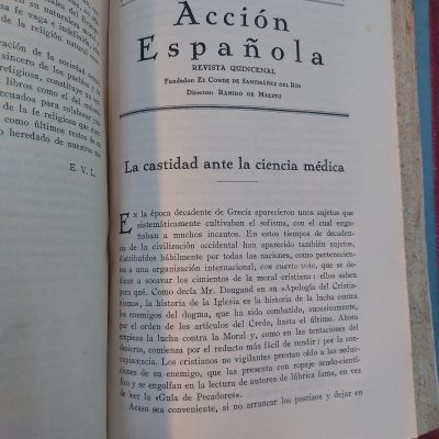 Revista Acción Española. Números 44 al 48 ( 5 Revistas)