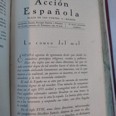 Revista Acción Española. Números 83, 84 y 85 ( 3 Revistas)