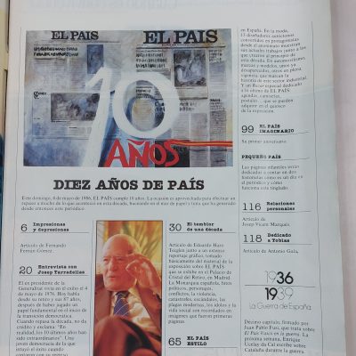 Revista “El País”. 10 años de país