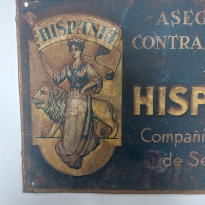 Cartel Publicitario Antiguo Siglo XX 1956 Compañía General de Seguros Hispania