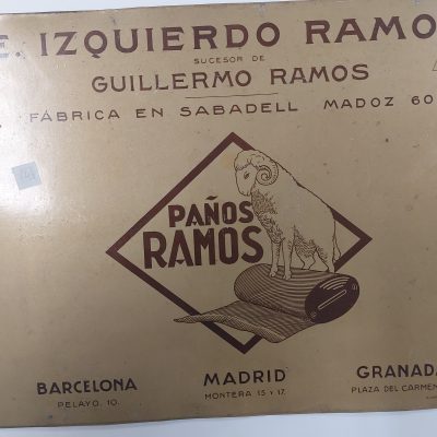 Cartel Publicitario Antiguo Siglo XX (1933-34) Paños Ramos Eugenio Izquierdo Ramos