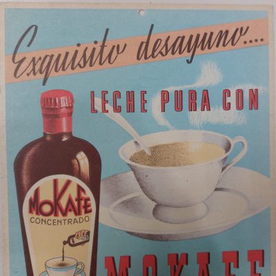 Cartel  Antiguo Publicitario Siglo XX  [1950] Mokafe. Extracto de café Armisen