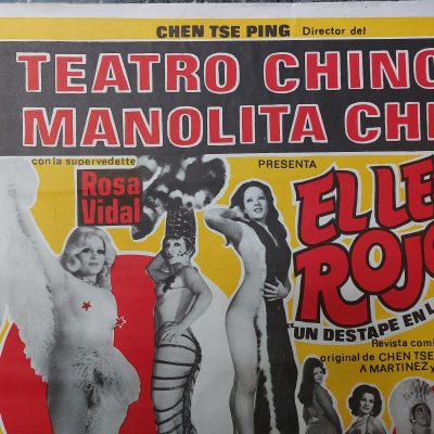 Cartel antiguo Siglo XX 1977 Teatro Chino de Manolita Chen.