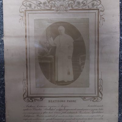 Cartel antiguo Siglo XX (1906) Beatísimo Padre Pío X