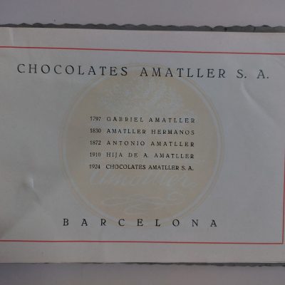 Folleto antiguo Siglo XX [1930] Una industria secular (1797 – 1929) Chocolates Amatller