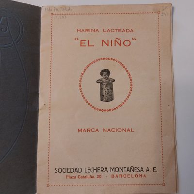 Folleto antiguo Siglo XX [1920] Harina lacteada ” El Niño”