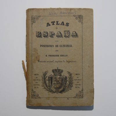 Atlas antiguo siglo XIX Islas Baleares Francisco Coello Madoz
