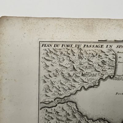 Mapa antiguo siglo XVIII Pasajes Fuenterrabia Guipuzcoa Euskadi Vasco 1720 – G. Bodenehr