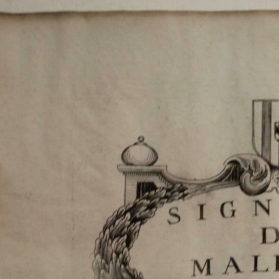 Grabado antiguo siglo XVIII señorío Mechelen Malines Malinas Bélgica 1706 Coronelli
