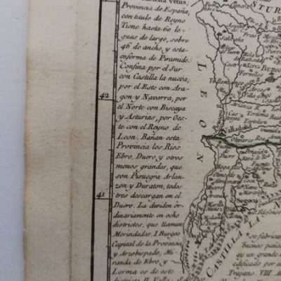 Mapa Castilla Vieja Rodrigo Méndez Silva.Atlas Geográfico Reino España adyacentes.Tomás López.1767