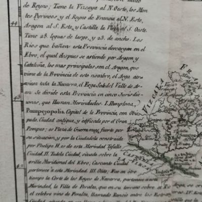 Mapa de Navarra.Atlas Geográfico del Reino España y Islas adyacentes. Tomás López.1756