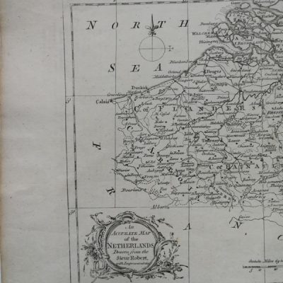 Mapa antiguo siglo XVIII Netherlands Roberts Holanda Belgica 1764 George Rollos