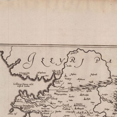 Mapa antiguo siglo XVIII Macedonia Alejandro Magno Grecia 1741 – Janssonius Lauremberg