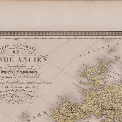 Mapamundi antiguo siglo XIX Mundo antiguo Europa Africa Asia 1860 – J.A. Goujon