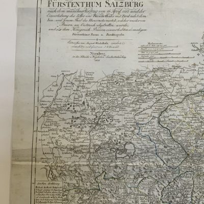 Mapa antiguo siglo XIX Salzburgo Austria 1828 – Johann Nepomuk