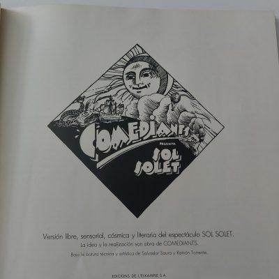Libro antiguo S. XX 1984 SOL SOLET COMEDIANTS. PRIMERA EDICIÓN EN CASTELLANO.