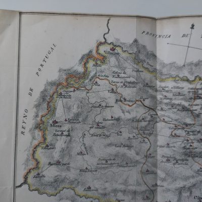 Mapa topográfico Siglo XIX del partido de Ledesma Salamanca Castilla y León José Pérez Tejada