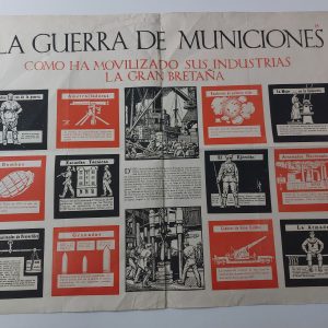 CARTEL DE LA GUERRA DE MUNICIONES (1914 -1918 GRAN BRETAÑA). I PRIMERA GUERRA MUNDIAL.