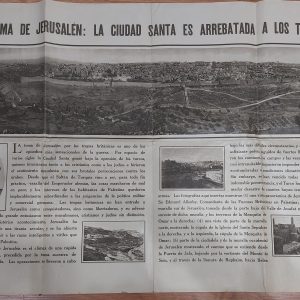 CARTEL LA TOMA DE JERUSALÉN: LA CIUDAD SANTA ES ARREBATADA A LOS TURCOS. I PRIMERA GUERRA MUNDIAL (1914-1918)