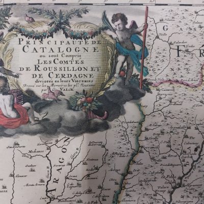 Mapa antiguo siglo XVII Catalonia Cataluña Catalunya 1702 Gerald Valck