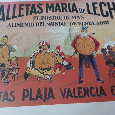 Reproducción Cartel Galletas Maria de leche Galletas Plaja Valencia Gerona Colección Carlos Velasco