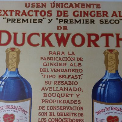 Reproducción Cartel Extractos Ginger Ale Duckwoth Colección Carlos Velasco