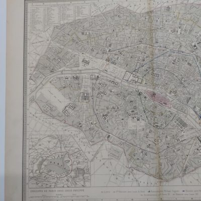 Mapa antiguo Siglo XIX Plan de Paris