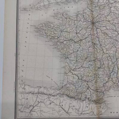 Mapa antiguo Siglo XIX France par departements Nord