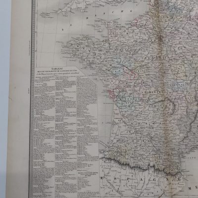 Mapa antiguo Siglo XIX France par provinces Nord