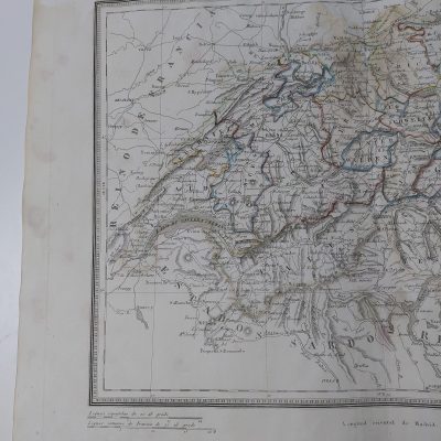 Mapa antiguo Siglo XIX Suiza