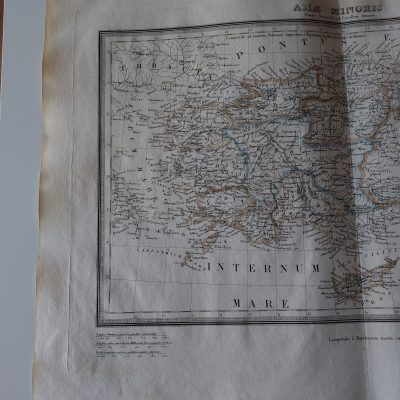 Mapa antiguo Siglo XIX Asiae Minoris ASIA MENOR Turquía Imperio Otomano Mappa Generalis ad Caesarum Tempus Ramón Alabern