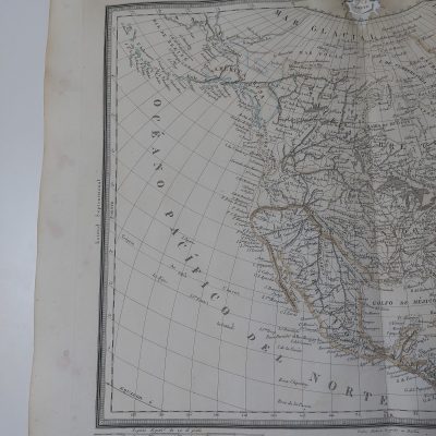 Mapa antiguo Siglo XIX América Septentrional Norteamérica Canada Estados Unidos EEUU USA México